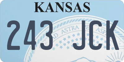 KS license plate 243JCK