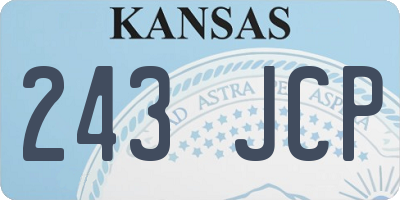 KS license plate 243JCP
