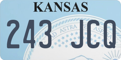 KS license plate 243JCQ
