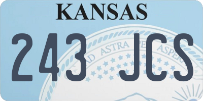 KS license plate 243JCS