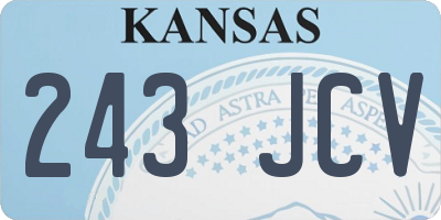KS license plate 243JCV