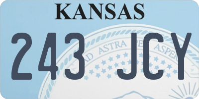 KS license plate 243JCY