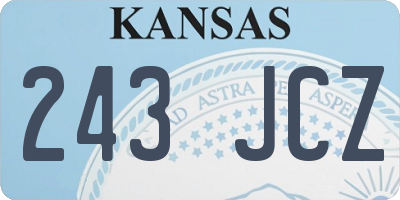KS license plate 243JCZ