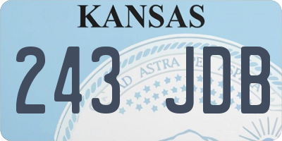 KS license plate 243JDB