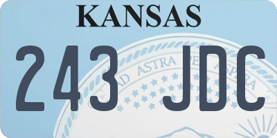 KS license plate 243JDC