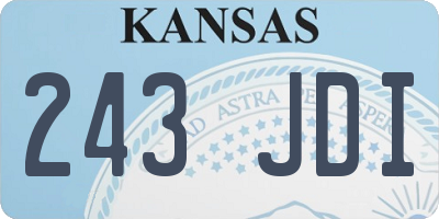 KS license plate 243JDI