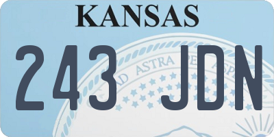 KS license plate 243JDN