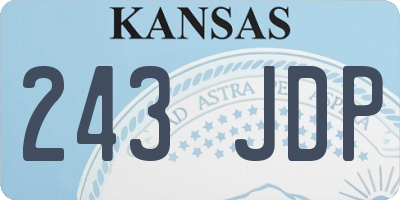 KS license plate 243JDP