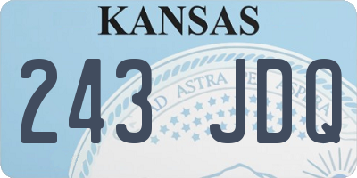 KS license plate 243JDQ