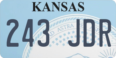 KS license plate 243JDR