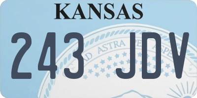 KS license plate 243JDV