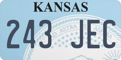 KS license plate 243JEC