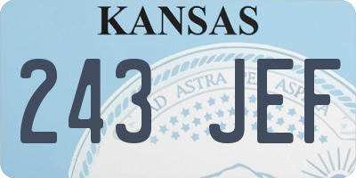 KS license plate 243JEF