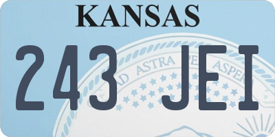 KS license plate 243JEI