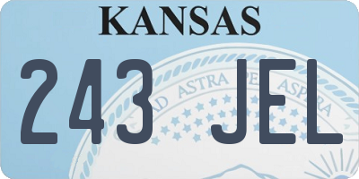 KS license plate 243JEL