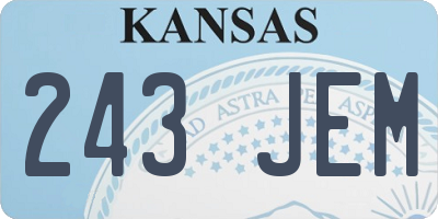 KS license plate 243JEM