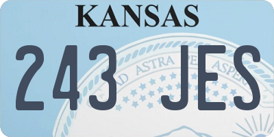 KS license plate 243JES