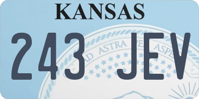 KS license plate 243JEV