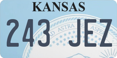 KS license plate 243JEZ