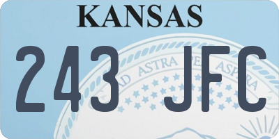 KS license plate 243JFC