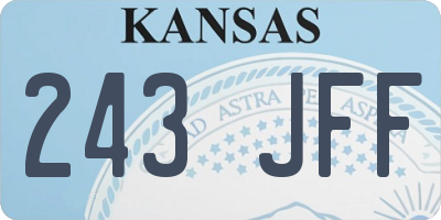 KS license plate 243JFF