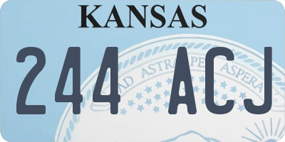 KS license plate 244ACJ