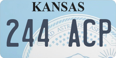 KS license plate 244ACP