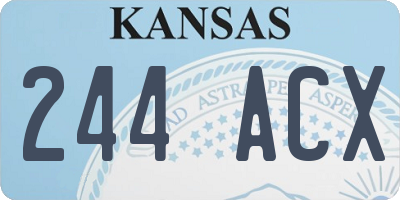 KS license plate 244ACX
