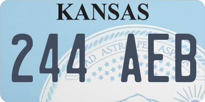 KS license plate 244AEB