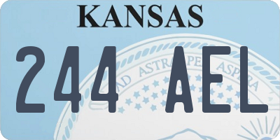 KS license plate 244AEL