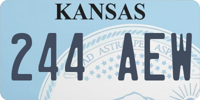 KS license plate 244AEW