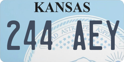 KS license plate 244AEY