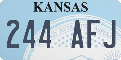 KS license plate 244AFJ