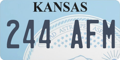 KS license plate 244AFM
