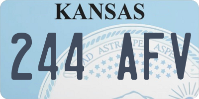 KS license plate 244AFV