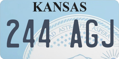 KS license plate 244AGJ
