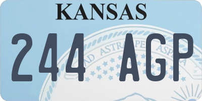 KS license plate 244AGP
