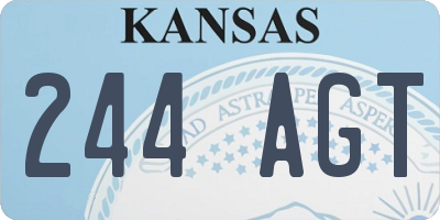 KS license plate 244AGT