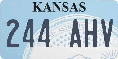 KS license plate 244AHV