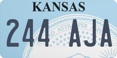 KS license plate 244AJA