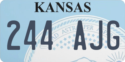 KS license plate 244AJG