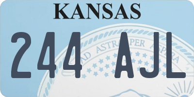 KS license plate 244AJL