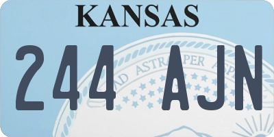 KS license plate 244AJN