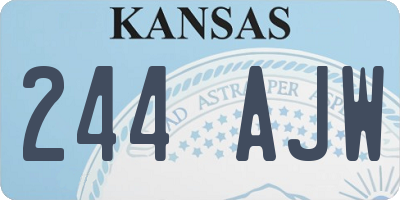 KS license plate 244AJW