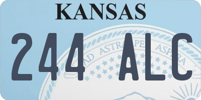 KS license plate 244ALC