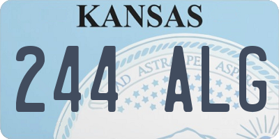 KS license plate 244ALG