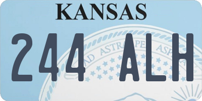 KS license plate 244ALH