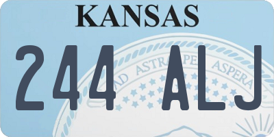 KS license plate 244ALJ