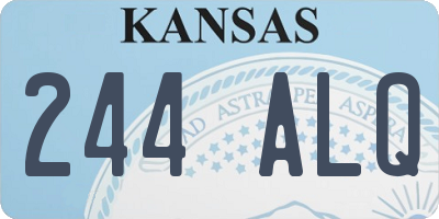 KS license plate 244ALQ