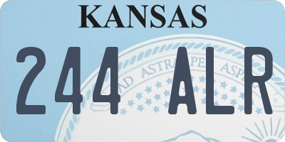 KS license plate 244ALR